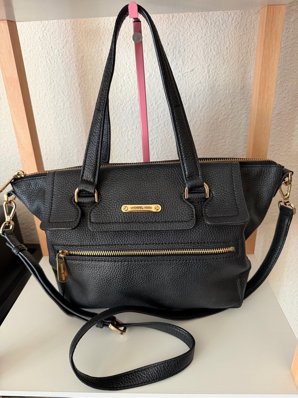 Michael Kors Mackenzie Leather Satchel